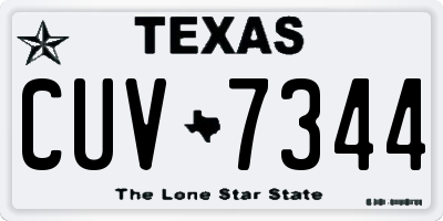 TX license plate CUV7344