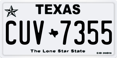 TX license plate CUV7355