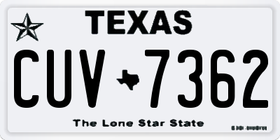 TX license plate CUV7362