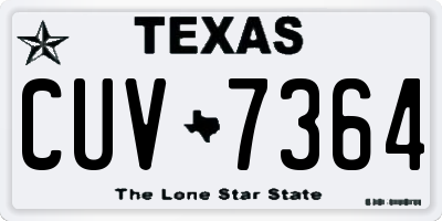 TX license plate CUV7364