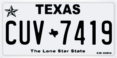 TX license plate CUV7419