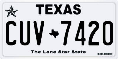 TX license plate CUV7420