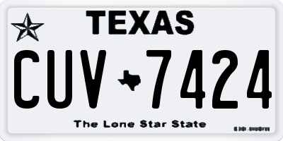 TX license plate CUV7424
