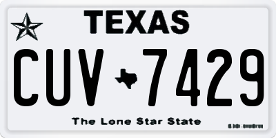 TX license plate CUV7429