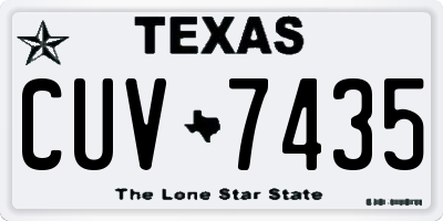 TX license plate CUV7435
