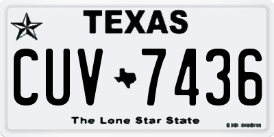 TX license plate CUV7436