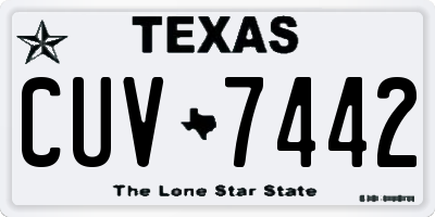TX license plate CUV7442