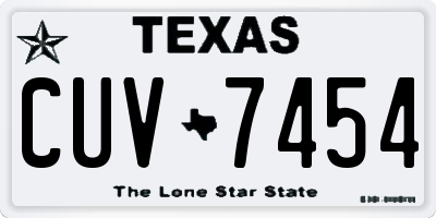 TX license plate CUV7454
