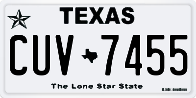 TX license plate CUV7455