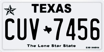 TX license plate CUV7456
