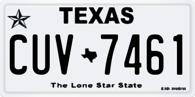 TX license plate CUV7461