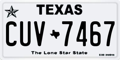 TX license plate CUV7467