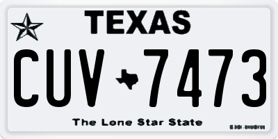 TX license plate CUV7473