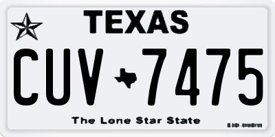TX license plate CUV7475