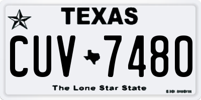 TX license plate CUV7480