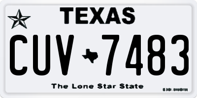 TX license plate CUV7483