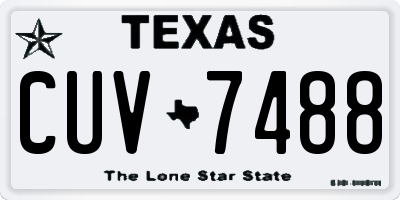 TX license plate CUV7488