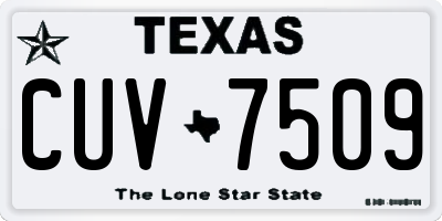 TX license plate CUV7509
