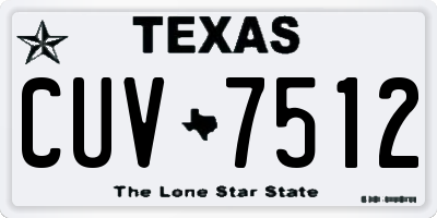 TX license plate CUV7512