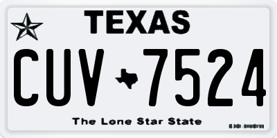 TX license plate CUV7524