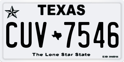 TX license plate CUV7546