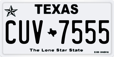 TX license plate CUV7555