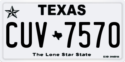 TX license plate CUV7570