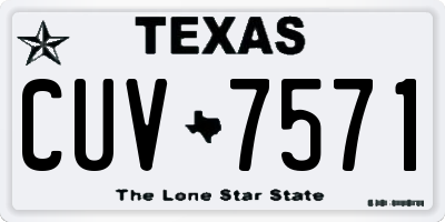 TX license plate CUV7571