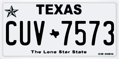 TX license plate CUV7573