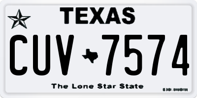 TX license plate CUV7574