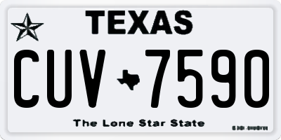 TX license plate CUV7590
