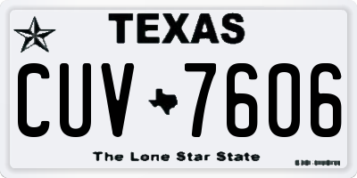 TX license plate CUV7606