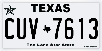 TX license plate CUV7613