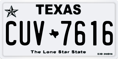 TX license plate CUV7616