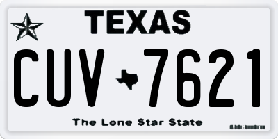TX license plate CUV7621