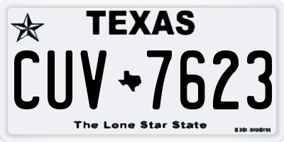 TX license plate CUV7623