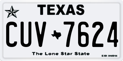 TX license plate CUV7624