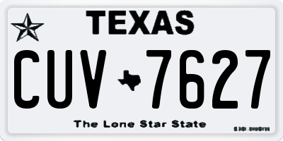 TX license plate CUV7627