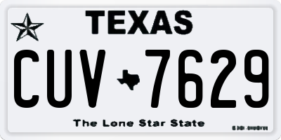 TX license plate CUV7629