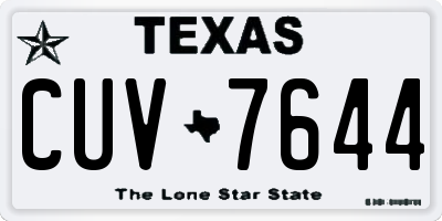 TX license plate CUV7644