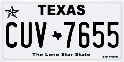 TX license plate CUV7655