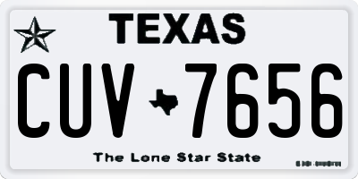 TX license plate CUV7656