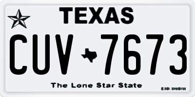 TX license plate CUV7673