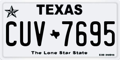 TX license plate CUV7695