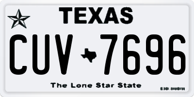 TX license plate CUV7696