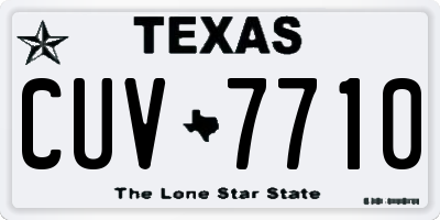 TX license plate CUV7710