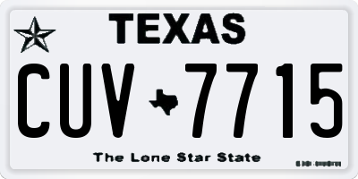 TX license plate CUV7715