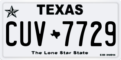 TX license plate CUV7729