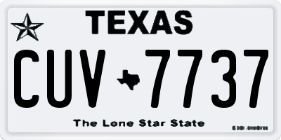 TX license plate CUV7737