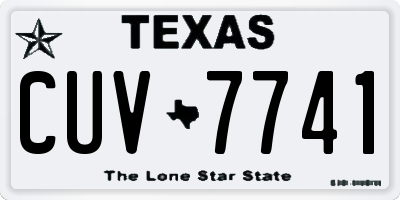 TX license plate CUV7741